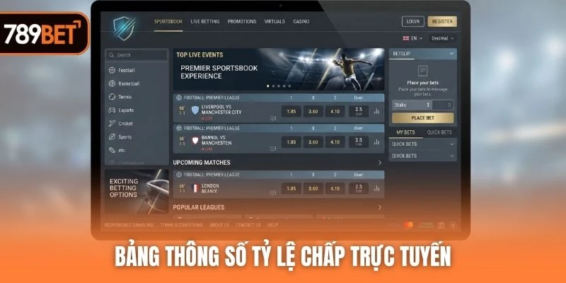 Bảng thông số tỷ lệ chấp trực tuyến