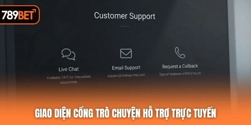 Giao diện cổng trò chuyện hỗ trợ trực tuyến