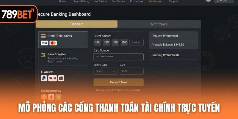 Mô phỏng các cổng thanh toán tài chính trực tuyến