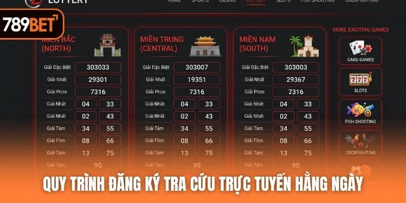 Quy trình đăng ký tra cứu trực tuyến hằng ngày